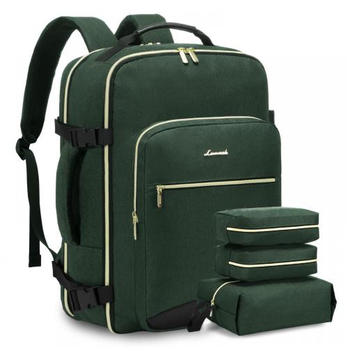 Flight Approved 40L Backpack for Men Women Waterproof Large TSA 17in Luggage Bag with 3 Packing Cubes Travel Backpacks Carry On