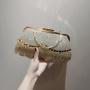 New rhinestone tassel ladies party clutch bag women luxury purses dress clutch bag golden dinner clutch bags evening handbags