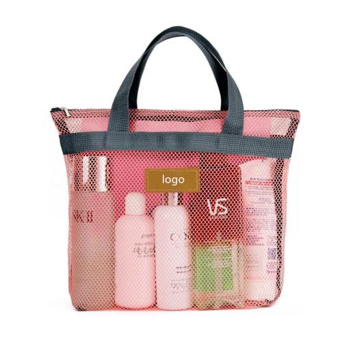 Gelory Travel Large Cosmetic Makeup Organizer Pouch Mesh Toiletry Bags Bath Organizer Pouch Mesh Shower Wash Caddy Bag