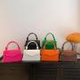 Simple pu leather 2024 temperament retro small square bag shoulder bag for women fashion female crossbody bags handbag