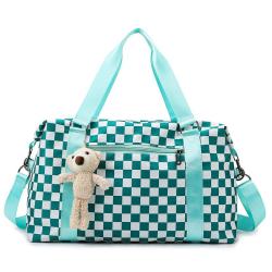 Checkerboard Travel Fitness Wet Separation Short Trips Large Capacity Duffel Bag Wholesale Waterproof Bag
