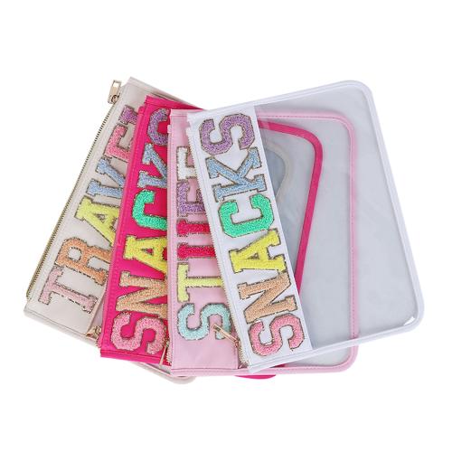Large Stock Durable Waterproof Snacks Bags Transparent Storage Bag Custom Zip Pouch Sealed PVC Cosmetic Bags