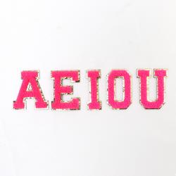 RTS Factory Wholesale DIY Custom Embroidered Patches Best Gifts Sticker Letter Patches Alphabet Chenille Patches