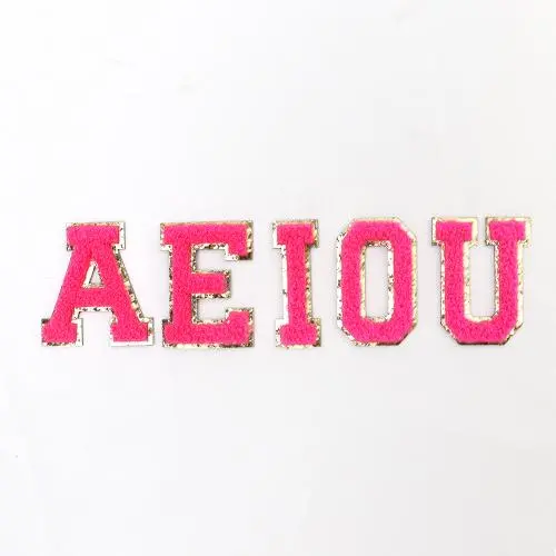RTS Factory Wholesale DIY Custom Embroidered Patches Best Gifts Sticker Letter Patches Alphabet Chenille Patches