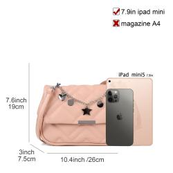 2024 new fashion simple women's crossbody bag large leather shoulder bag metal chain fashion handbag