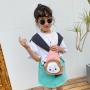 Fashion canvas chest bag custom cartoon child shoulder bag design kids canvas sling waist bag