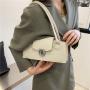 2023 New Pu Solid Women Fashion Handbags Stone Pattern Wholesale Women Handbags Metal Lock Designer Shoulder Bags For Women