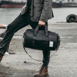 Wholesale Custom Designer Outdoor Sports Travel Durable Pu Leather Duffle Bags for Men