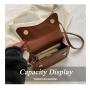 HR573 Women's Handbag PU Hardware Suction Buckle New Fashion Design Small Square Shoulder Bag Plush Portable Handbag for Women