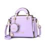 Fashion Women Hanging Decoration Characters Handbags China Wholesale PU Lady Bags Girl Pure Color Zipper bolsas para mujer