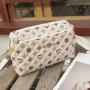 High Quality Triple Zipper Camera Bag 2024 Large Capacity Convenient Cosmetic Storage Bag Korean Fashion Embroidery Shoulder Bag