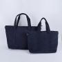 Keymay High Quality Corduroy Tote Bag With Pocket And Zipper Women Bags Handbag Corduroy Shoulder Bag