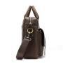 Men's Leather Business Handbag Full Grain Cow Hide Briefcase Bag For Men