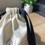 Custom Logo Printed Cotton Linen Candle Soap Pouch Eco Friendly Gift Drawstring Bag