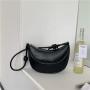 New Design Hobo Half Moon Messenger Bags Women PU Leather Fashion Dumpling Shoulder Bag Meniscus Small Luxury Crossbody Bag