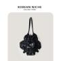 Low Price PU Material Soft Drawstring Closure Shoulder Handbag Shopping Tote Bag With Design Shopping Bags Women Shoulder
