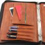 Custom document folder leather business portfolio organizer folder A4 zipper portfolio
