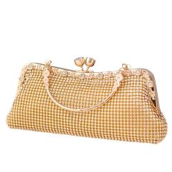 ZR587 Women's Dinner Bag Luxury Diamond Wedding Lock Chain Shoulder Fashion Rhinestone Handbag Shiny Evening Clutch Bags Party