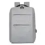 Simple dual-shoulder bag with USB charging for men, large-capacity casual business laptop backpack