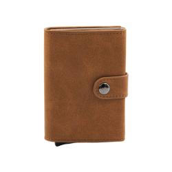 ultra-slim lightweight top grain leathers minimalist wallet quality good  aluminum cardholder