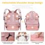 LOVEVOOK Wholesale Fashion Nylon 17.3 Inch Business Laptop Bags Flight Approved with Toiletry Bag Carry-On Women Travel Backpack