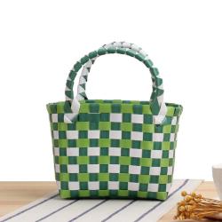 ZR784 Beach Bag Bucket Women Fashion PVC Handmade Color Woven Summer Handbag Messenger Crossbody Bag Lady Picnic Bag Outdoor