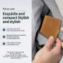 Wholesale Genuine Leather Pop Up Card Holder Wallet Crazy Horse Leather Stainless Steel Pop Up Card Holder