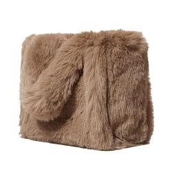 2024 Wholesale Hot Sale Minimalist Design Faux Fur Tote Bag For Women Purse Handbag