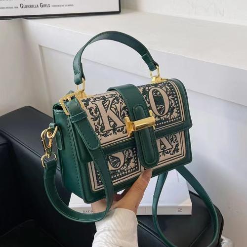 Letters Embroidery Handbags Woman Bags Luxury Pu Leather Shoulder Crossbody Bag Cross Section Square Fashion Women Bags JY221002