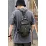 HR065 Men's New With USB Charge Nylon Chest Bag Fashion Casual Shoulder Crossbody Bag Waterproof Space Cloth Outdoor Backpack
