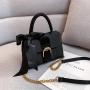 2023 Fashion New Women's Bag Velvet Solid Color High Quality Women's Shoulder Bag Casual Creative Bowknot Square Handbag