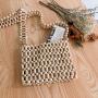 2023 xinyu  New Style Wooden Beads Bag Women Messenger Bag Hollow Out Hand Bag