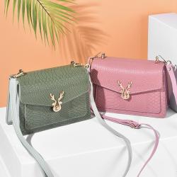 2023 New Crocodile Pattern Fashion Lock Buckle Small Square Bag One Shoulder Crossbody Women's Bag Wholesale Women Handbags