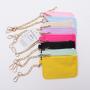 Custom Women's Custom Coin PU Leather Keychain Zipper Coin Pouch Wallet Mini Bag For Promotional Gift