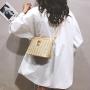 Summer New Small Bag Women's 2024 New Trendy Korean Crossbody Bag Single Shoulder Shell Grass Woven Simple Messenger Bag Women