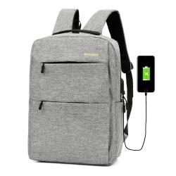 ZR316 2023 USB Charged Computer Bag Three Piece Business Backpack Men's Canvas Bag Student Schoolbag Backpack