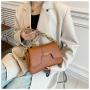 2024 New Small Square Diamond Lattice Bag Pu Solid Zipper Fashion Single Shoulder Messenger Bag With Chain Ladies Handbag