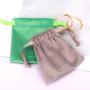 Custom Logo Printed Mini Velvet Pouch Bag Jewelry Cosmetic Nail Polish Packaging Velvet Drawstring Bag
