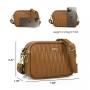 2024 new fashion ladies three layers of zipper small crossbody bag removable shoulder strap shoulder bag