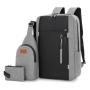 GW055 Print Logo Wholesale Men Casual Computer Waterproof School Rucksack Bag Polyester Laptop Backpack
