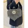 New Full Diamond Water Diamond Small Fragrant Wind Su Evening Bag