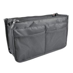 Cosmetic Bag For Women Double Zipper Makeup Bag Toiletries Grooming Kit Large Nylon Travel Insert Organizer Handbag Purse