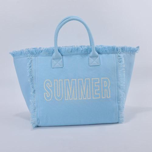 Keymay High Quality Fashion Women's Canvas Tote Bag Plain Beach Shopping Bags Large Cotton Canvas Tote Bag