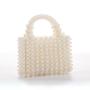 Custom Acrylic resin pearl Beaded Handbags Handmade Weave Crystal Pearl Mini Tote Bags Evening Bags for Women 2024