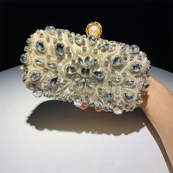 Metal Leaf Ornament trend 2023 Hot sale Dinner Evening bag Lipstick Clutch Bags for Women Luxury