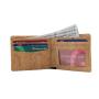 Bifold Cork Fabric Wallet Slim Vegan Cork Credit Card Wallet Mens