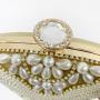 Custom Pearl Flower Women Rhinestone  Tassel Party Clutch Diamonds Handbags Purse Rhinestone Evening Bags Clutch 2024