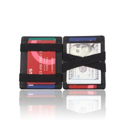 Wholesale mens slim leather magic wallet RFID blocking leather magic wallet for men with coin purse