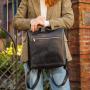 Wholesale Casual Students School Bag Custom Women Multifunction Travel Black Genuine Leather Backpack