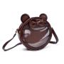Factory customized bear ears designer ita bag lovely bow itabag with glitter PVC window custom animal ita bag